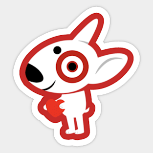 Cute Bullseye Dog Team Member Sticker